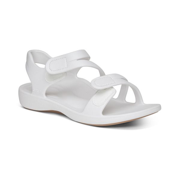 Aetrex Women's Jillian Sport Water-Friendly Sandals White Sandals UK 8078-911